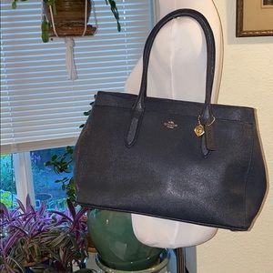 Coach purse - Navy blue with grey under tone